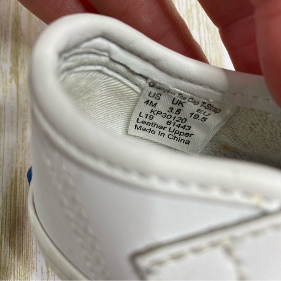 Keds White Leather Champion Toe Cap T-Strap Sneakers - Picture 5 of 7